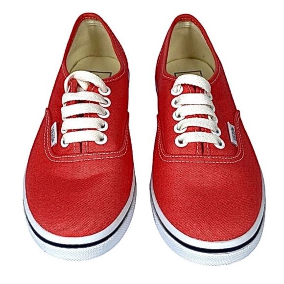 Vans Authentic Women’s Hot Coral/True White Shoe Size 5 New - Picture 4 of 8